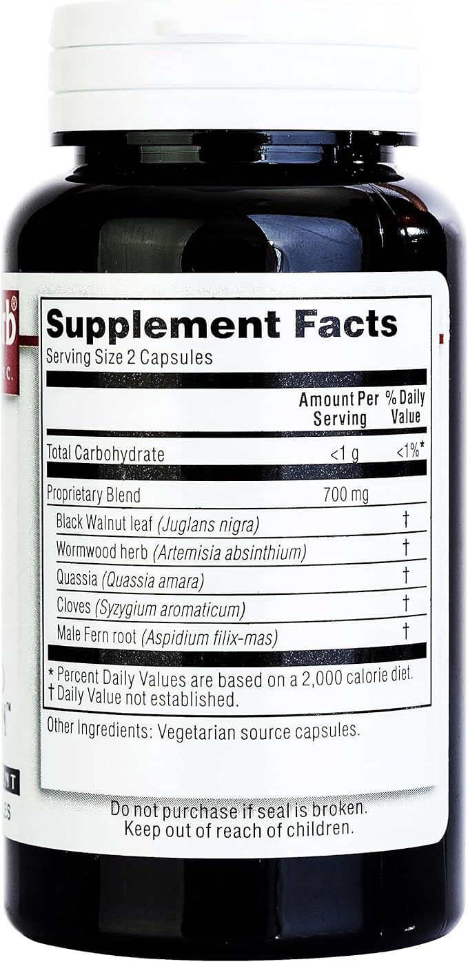 Kroeger Herb Wormwood Combination Vegetarian Capsules 100 Count - Pack of 2