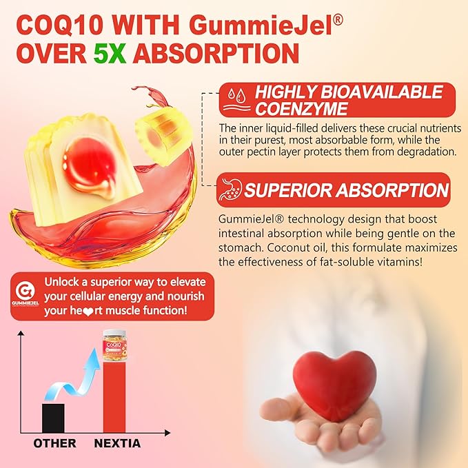 Nextdia Bundle: Coq10 100mg 200mg Gummies &amp Vitamin K2 Gummies