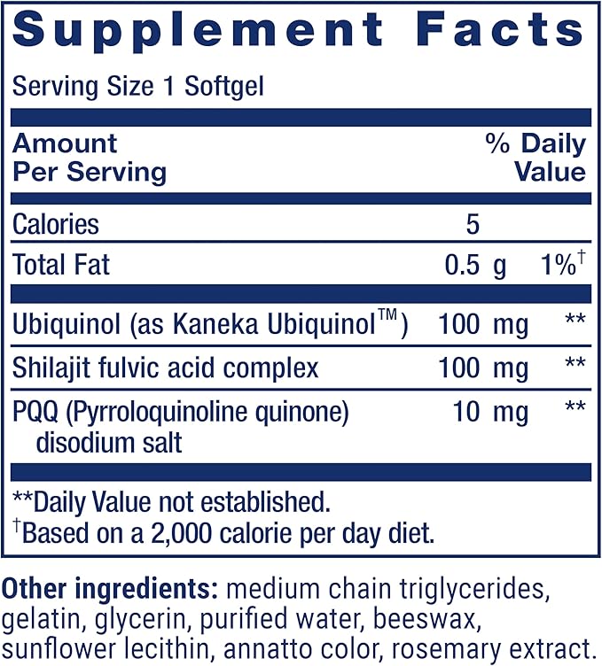 Life Extension Super Ubiquinol CoQ10 with PQQ coenzyme Q10 pyrroloquinoline Quinone Heart Health Supplement Maximum Absorption 100 mg Non-GMO Gluten-Free 30 softgels