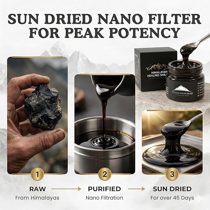 Gold Grade Himalayan Shilajit Resin For Men &amp Women | 500MG Max Potency | Lab Tested 100% Organic Shilajit With 85+ Trace Minerals &amp Fulvic Acid For Focus Energy And Immunity 30 Gram