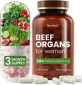 Grass Fed Beef Organ Supplement for Women with Super Greens &amp Antioxidant Fruits – 60+ Bioavailable Nutrients for Hormone Balance Cycle Comfort Primal Energy Immunity Hair &amp Skin – 3 Month