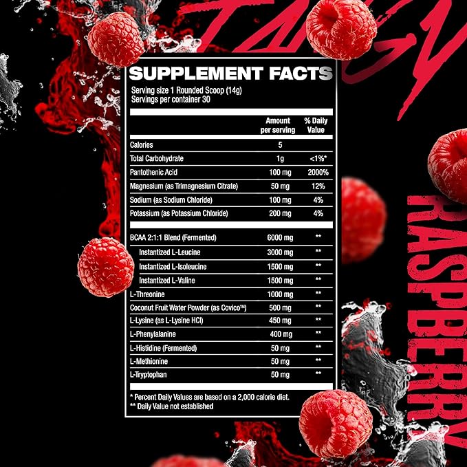 HOSSTILE SILO[9] EAA + Hydration Powder – Essential Amino Acids with Electrolytes EAA BCAA Intra Workout Powder &amp Post Workout Recovery Tangy Raspberry 30 Servings