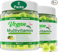 NEVISS (2 Pack) Vegan Multivitamin for Women &amp Men with Methyl B12 D3 K2 Plant Based Omega 3 Iron Choline Zinc Whole Food Daily Vitamins Gummies for Vegans &amp Vegetarians Sugar Free