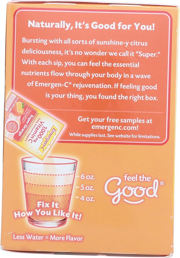 Emergen-C Super Orange 30 pack .32 oz each