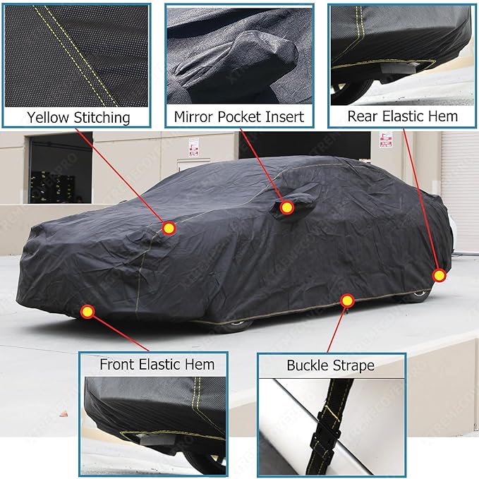 Car Cover fits 2014 2015 2016 2017 2018 2019 2020 Mercedes-Benz CLA250 CLA350 CLA45 XTREMECOVERPRO PRO Plus Series Black