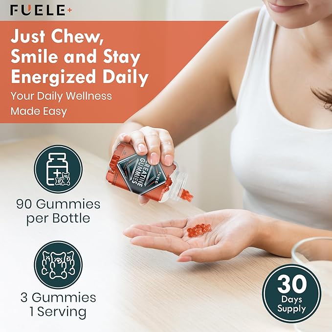 Creatine Monohydrate with L-Carnitine Beta-Alanine BCAAs - Enhance Performance and Recovery with Creatine Gummies and Pre Workout for Fitness and Atheletes - 5000mg Per Serving