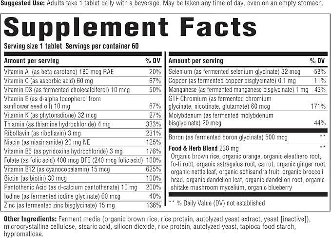 INNATE Response Formulas Men's One Daily Iron Free - Daily Multivitamin For Men Free of Iron - With B Vitamins - Vegetarian Non-GMO and Gluten-Free - 60 Count (60 Servings)