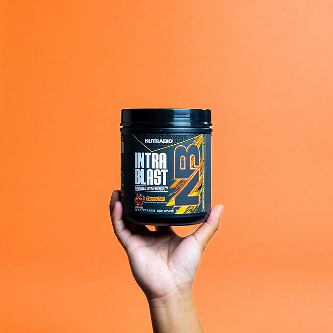NutraBio Intra Blast Bcaa Powder Amino Acid Supplement Electrolyte &amp Hydration Blend Intra Pre Workout &amp Muscle Recovery 20g Eaa Amino Acids Powder 5g Glutamine- Sweet Tea 30 Serving