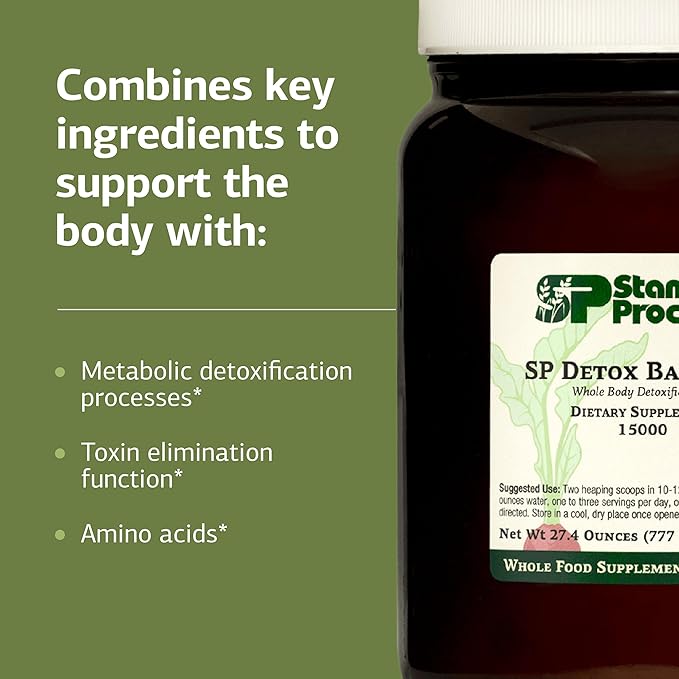 Standard Process SP Detox Balance - Detox Cleanse with Pea Protein Iron Magnesium &amp Choline - Vegan Non-Dairy &amp Gluten-Free - 28 oz
