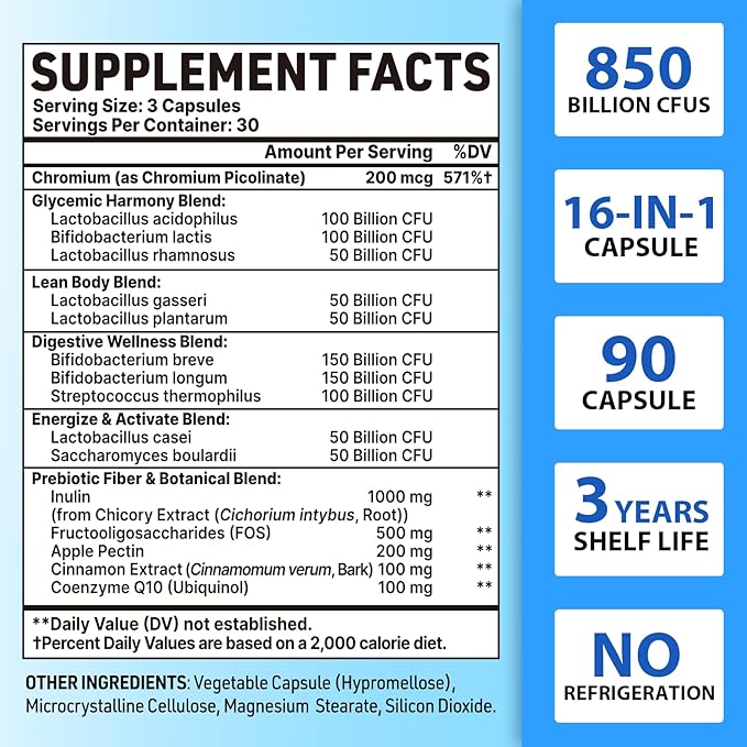 Probiotics for Men Advanced 50+ Mens Probiotic Comprehensive Gut &amp Energy Support with 850 Billion CFU 1800mg Prebiotics Fiber – Tailored Wellness Mens probiotics for Gut Health Over 50 360 Ca
