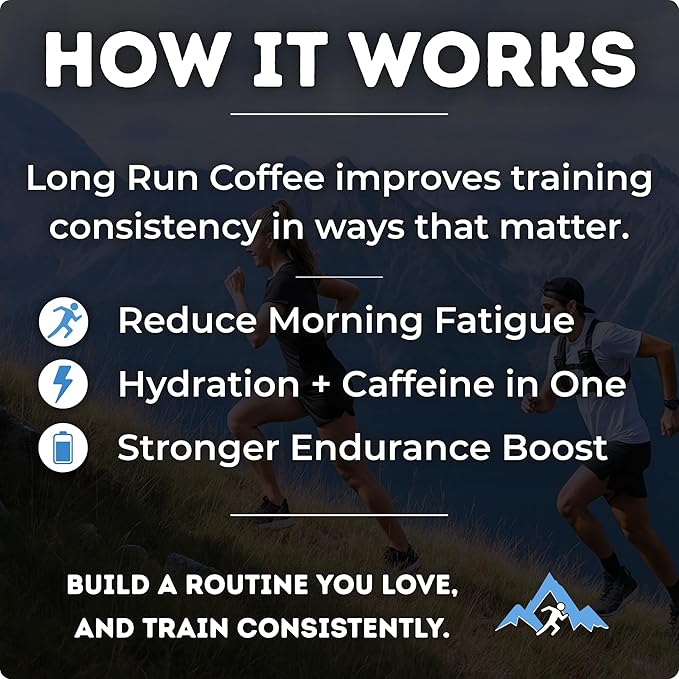 Long Run Coffee – Hydrating Coffee with Electrolytes – All Natural Energy + Hydration + Recovery for Athletes – Stomach Friendly Electrolyte Coffee for Runners (5 lb Blueberry Pancake)