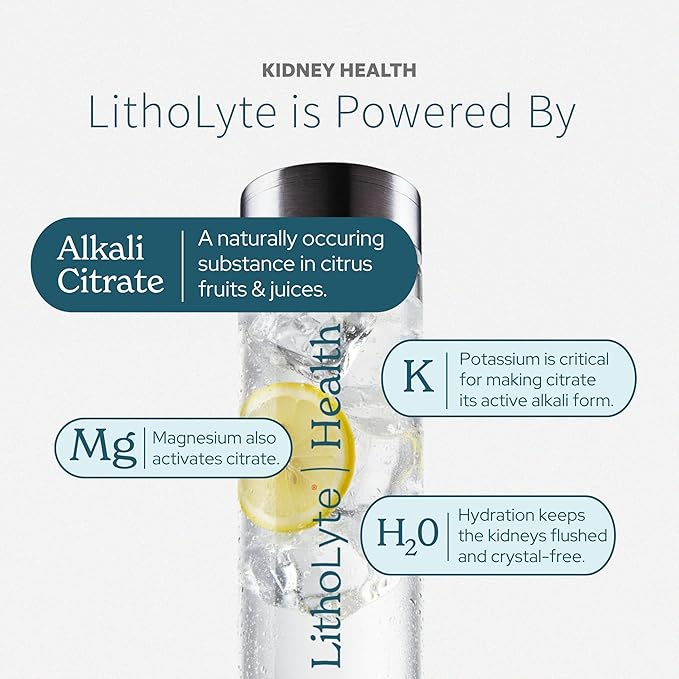 15 mEq | Water &amp Beverage Enhancer for Kidney Health | Citrate &amp Electrolytes for Kidney Protection | Science-Based Support Beyond Cleanse Detox or Stone Dissolver Supplements | 60 Sticks
