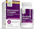 Terry Naturally Resveratrol Complex - Antioxidant Supplement with Quercetin &amp Curcumin - Supports Brain Heart &amp Immune Health - Vegan Non-GMO &amp Gluten-Free - 60 Capsules (60 Servings)
