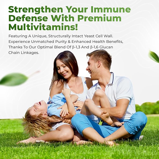 Bio Swiss Beta Glucan Immunity Power - 13D-16D Glucan with Vitamin D - Immune Support Supplement for Enhanced Defense and Wellness - Vegan Gluten-Free (60 Capsules)