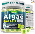 2 Pack Algae Omega 3 Gummies 1000mg Plant Based DHA 460mg &amp EPA 230mg Omega 3 Fish Oil Alternative for Adults Plus MethylFolate Vitamin B12 Phosphatidylserine No Fishy Taste Vegan Sugar Fr