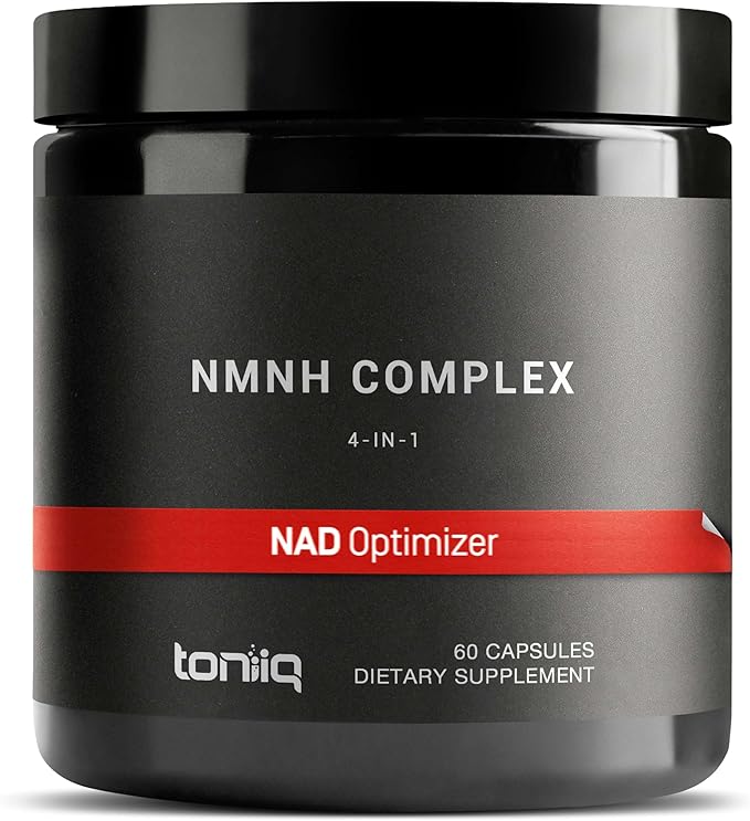 Toniiq NMNH Supplement – Ultra High Potency 1000mg Complex with Clinically Studied Uthpeak™ NMNH Resveratrol Quercetin &amp TMG – Highly Purified – Third-Party Lab Tested – 60 Capsules