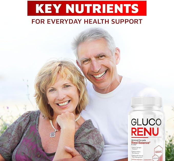 (2 Pack) Gluco Renu Capsules - Offical Gluco Renu GlucoRenu Supplement Natural Support GlucoRenu Gluco Renu Premium Formula 60 Capsules for 2 Months