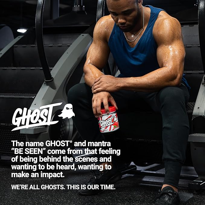 GHOST Burn Weight Management Powder Kiwi Strawberry (60 Servings) - Metabolism &amp Energy Support Supplement for Men &amp Women - Natural Caffeine L-Carnitine &amp L-Tyrosine - Soy &amp Sugar-F