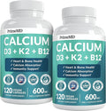 4-in-1 Calcium Supplements for Women and Men - Calcium with Vitamin D3 K2 5000 IU Supplement 601mg per Serving for Heart Bones &amp Body Defenses - Gluten-Free Vegan-Friendly (240 ct)