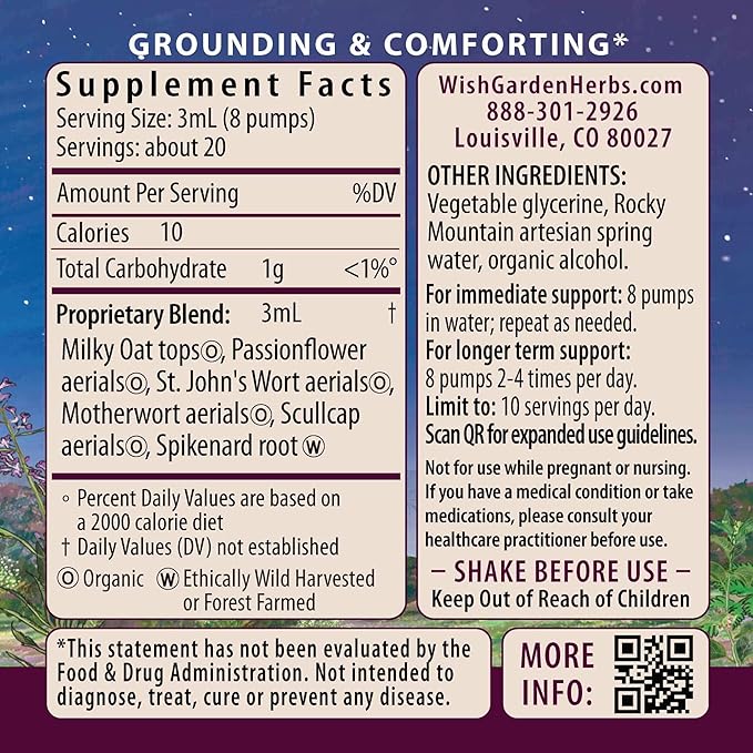 WishGarden Herbs Emotional Ally - Mood Support Tincture with St. John's Wort Passionflower &amp Scullcap - Stress Relief Supplement - Organic Liquid Herbal Extract 4oz