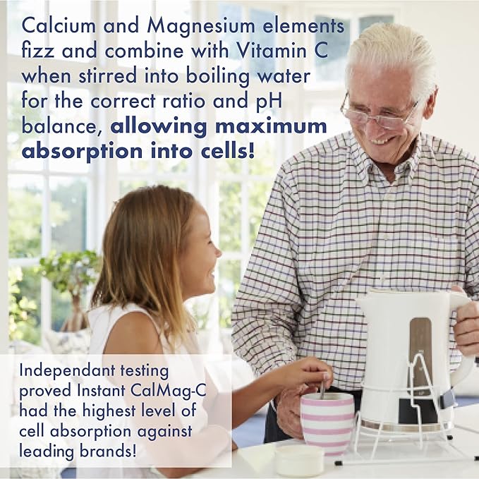 Instant Cal Mag C – Fast-Acting Absorbable Calcium Magnesium and Vitamin C – Replenishes Calcium &amp Magnesium Enhances Body Function &amp Helps Prevent Depletions – Improved Sleep