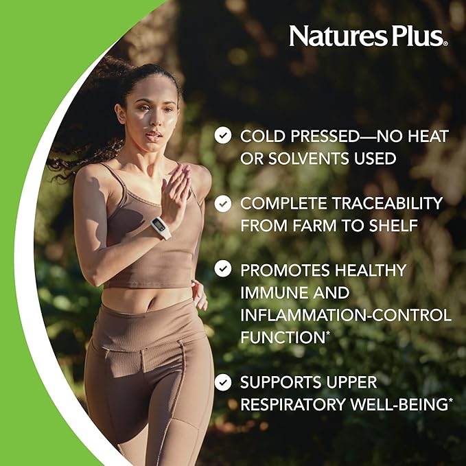 NaturesPlus PRO ThymoQuin Black Seed Oil 500 mg - 60 Softgels - Full-Spectrum Cold-Pressed Oil - Gluten Free - 60 Servings