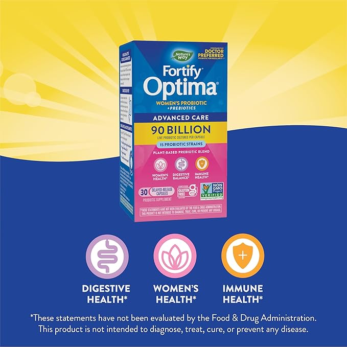 Nature's Way - Primadophilus Optima Women's 90 Billion Active Probiotics - 30 Vegetarian Capsules