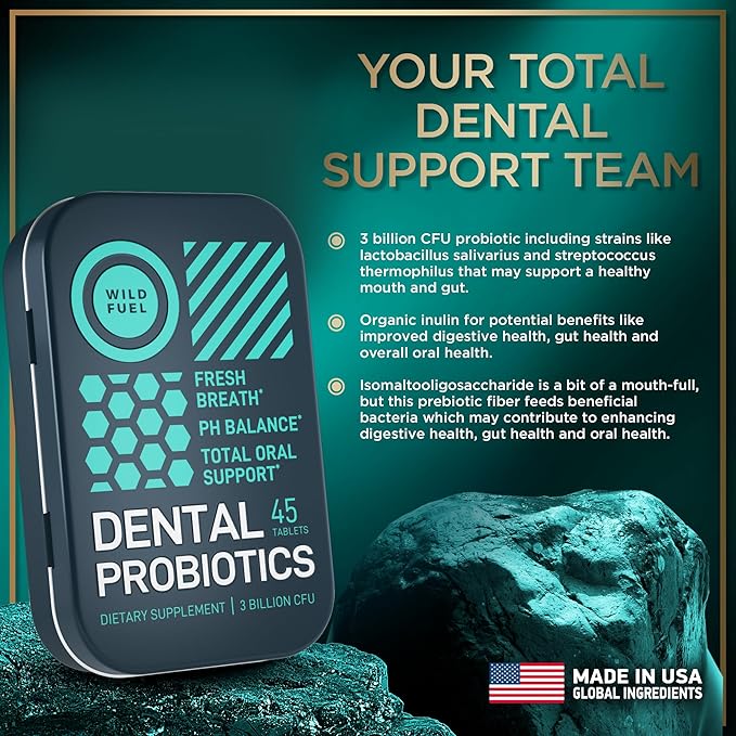 WILD FUEL Probiotic and Prebiotic Dental and Digestive Health Bundle
