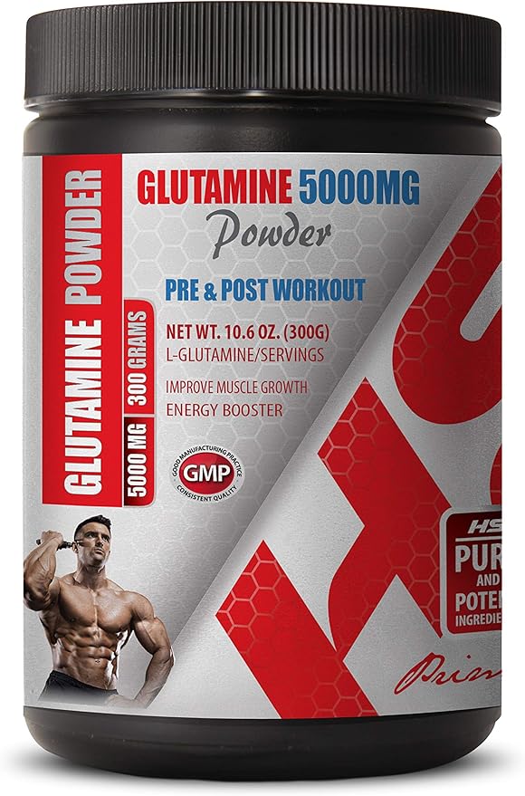 Best Muscle Pump pre Workout Supplement - PRE &amp Post Workout - GLUTAMINE Powder 5000MG - l-glutamine Powder - 1 Can 300 Grams