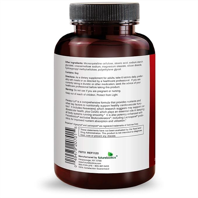 Futurebiotics Pressur-Lo 270 Vegetarian Tablets