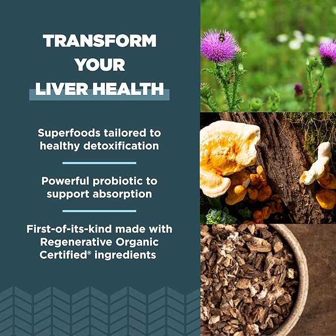 Ancient Nutrition Regenerative Organic Certified Liver Cleanse Supplement Ancient Herbals Liver Cleanse with Milk Thistle Burdock Root &amp Reishi for Optimal Liver Support Gluten Free 90 Count