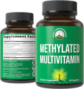 Peak Performance Methylated Multivitamin B Complex Supplement - Trimethylglycine (TMG) L Methylfolate Methyl B12 + B1 + B2 + B6 Vitamins + Choline - MTHFR Vegan Capsules Supplement for Women &amp M