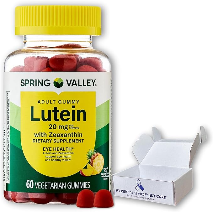 Lutein 20mg- Gummies 60ct with Zeaxanthin (Pack of 1) Boxed by Fusion Shop Store