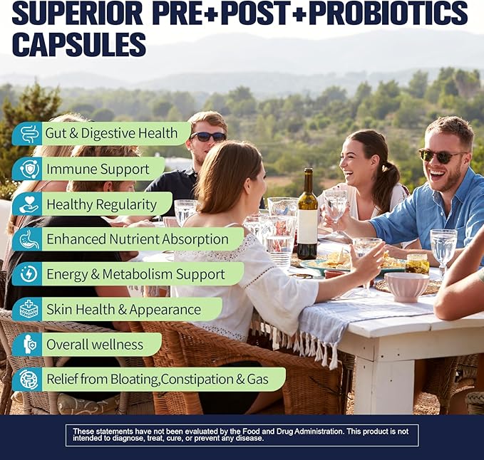 Totaria 5-in-1 60 Billion CFU Probiotic Prebiotic &amp Postbiotic for Women &amp Men w/Digestive Enzymes Slippery Elm Daily Complete Gut Health Digestive &amp Immune Support 4 Month Supply Ve
