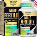 Fertility Supplements for Men Male Fertility Supplement - Optimal Sperm Count Motility and Strength 2000MG Mens Prenatal Vitamins with CoQ10 Maca Root Zin NAC &ampFolate for Conception - 90 Caps