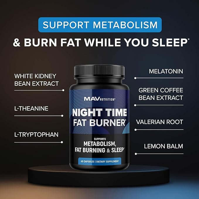 Advanced Digestive Enzymes Complex and Night Time Fat Burner Capsules | Overnight Metabolism Booster for Fat Burning and Gut Health Support | Comprehensive Digestive Wellness Bundle