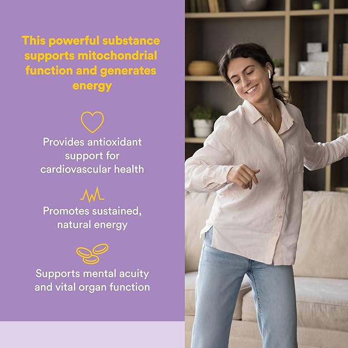 Natural Factors Ubiquinol 200 mg - Supports Heart Health &amp Natural Vitality - Antioxidant Support Supplement with Superior Absorption - Energy Support with Flaxseed Oil - 60 Softgels (60 Servings)