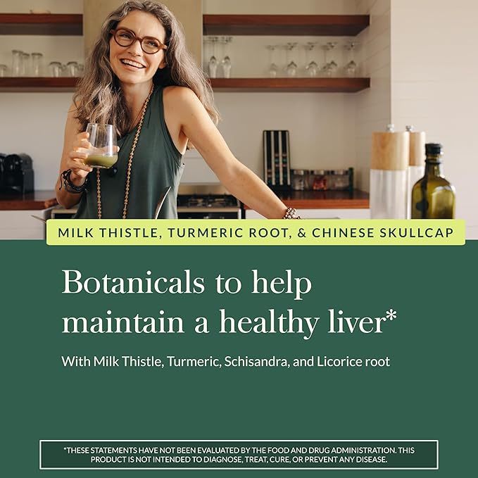 Gaia Herbs Liver Health - Supplement with Milk Thistle Turmeric Root Schisandra &amp Licorice Root for Liver &amp Cleanse Support* - 60 Vegan Liquid Phyto-Caps (60 Servings)