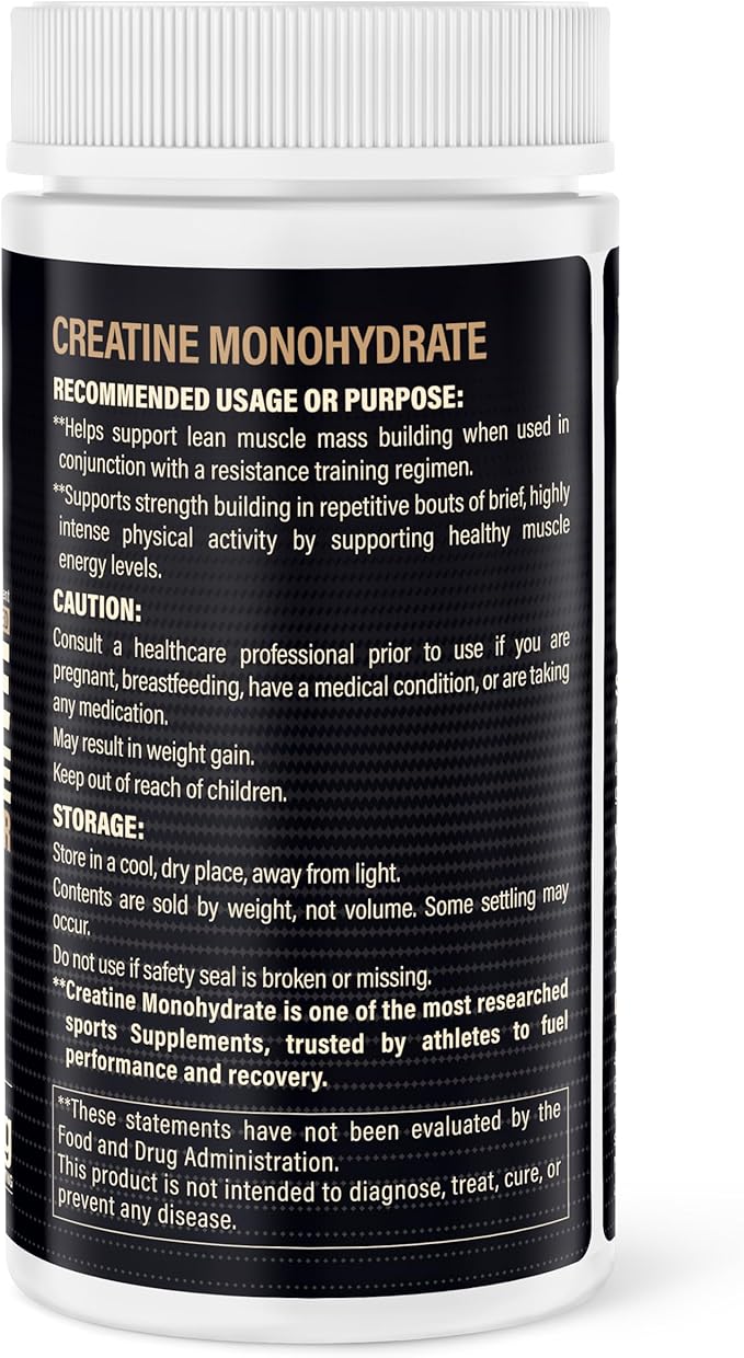 100% Pure Creatine Monohydrate Powder Canada-Made 500 g (100 Servings) Micronized Powder Muscle Growth Unflavored Ideal for Athletes &amp Fitness Enthusiasts Third Party lab Tested Vegan