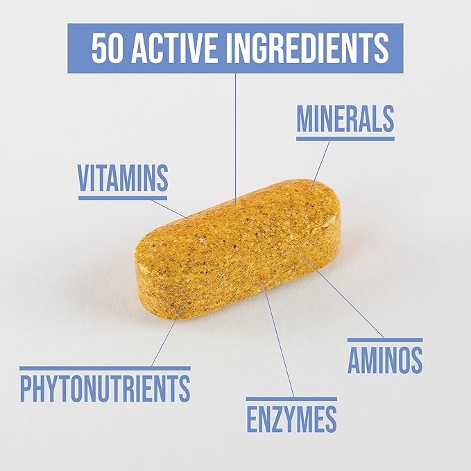 Rule 1 Proteins Men's Daily Multi Vitamins Essential Minerals Superfoods Digestive Enzymes Amino Acids and Antioxidants for Active Lifestyles and Wellness Support (180 Tablets 60 Day Supply)