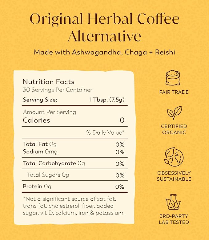 RASA Original Adaptogenic Coffee Alternative &amp Crème de la Creamer Bundle | Ayurveda Mushroom Wellness Tonic &amp Adaptogen Powdered Non-Dairy Creamer with MCT Oil — Vegan Whole 30 Keto (30 Ser