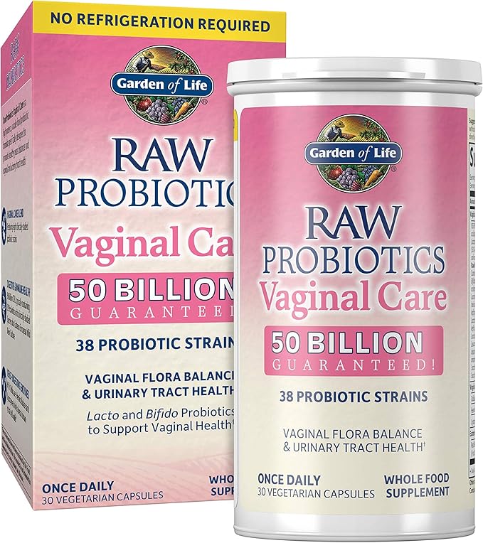 Garden of Life Probiotics for Women's Health - Vaginal Care with 50 Billion CFU and Digestive &amp Immune Support with 50 Billion CFU - 30 Day Supply