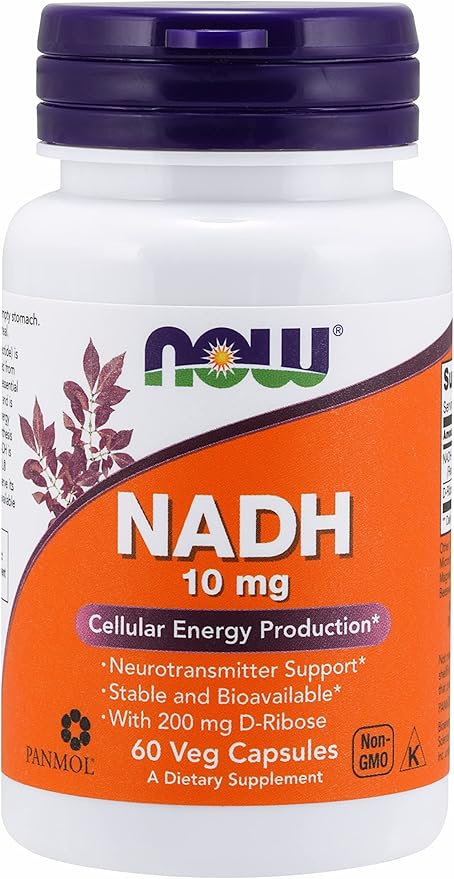 NOW Foods NADH with Ribose 10 mg 60 Vcaps