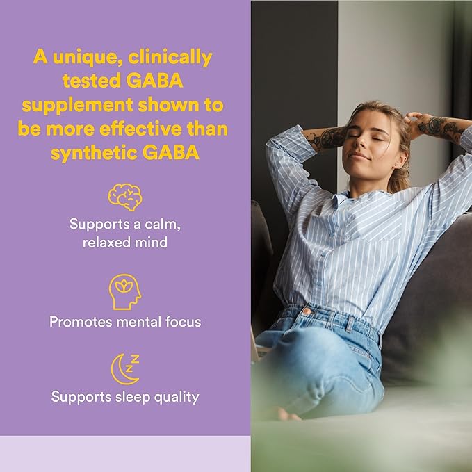Natural Factors Pharma GABA - Dietary Supplement Supports Calm Sleep &amp Sleep Quality - Natural Fast-Working Supplement Aids Focus &amp Brain Health - 60 Chewable Tablets (30 Servings)