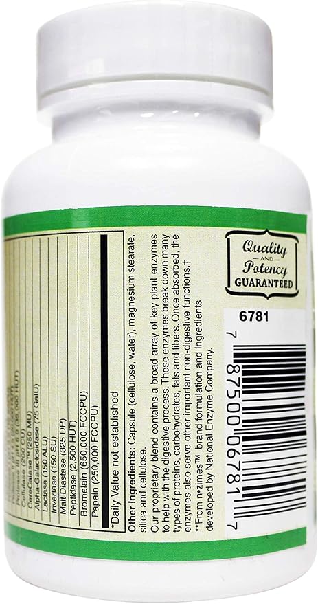 Ultra Veggie Enzymes w/protease enzymes Active at pH Levels of 6.0 4.5 and 3.0 (Patented nzimes™)