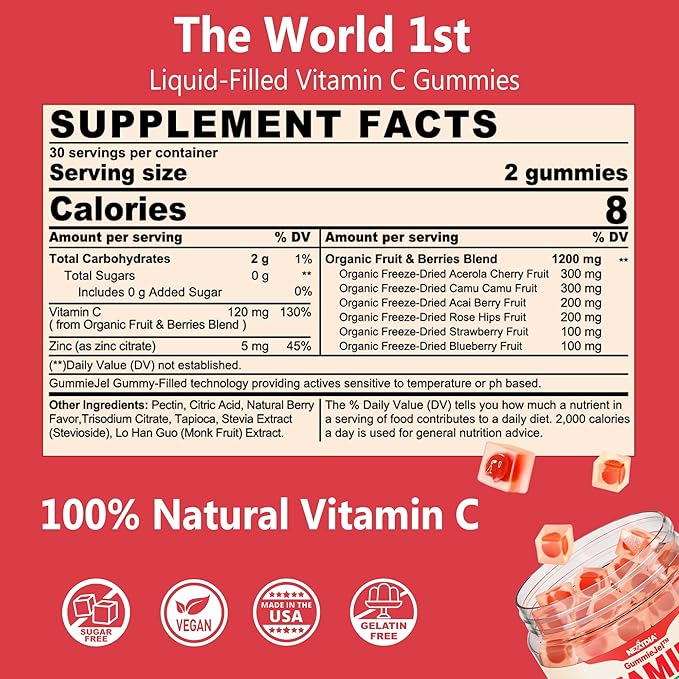 Vegan Omega 3 Gummies + Whole Food Vitamin C Gummies for Adults &amp Kids