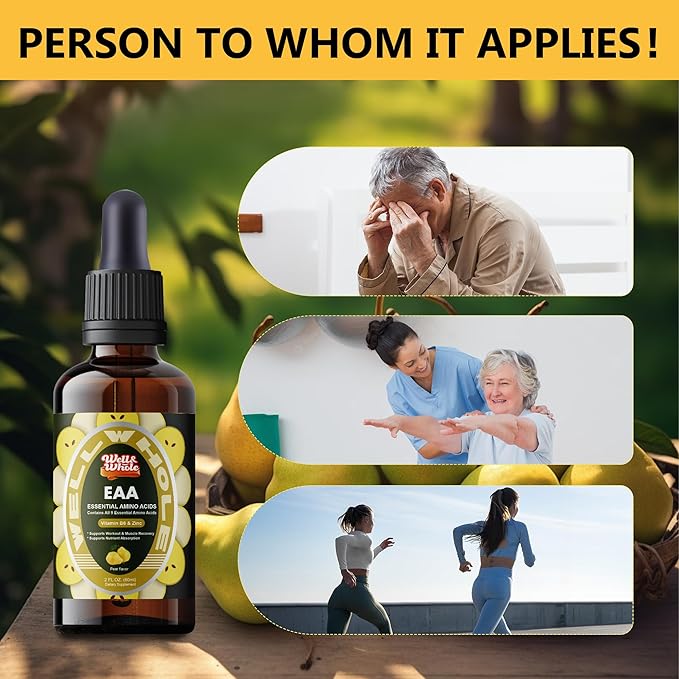 Well&ampWhole L-Lysine Gummies 1000mg and Essential Amino Acid (EAA) Liquid Drops &amp Liver Support Liquid Supplement