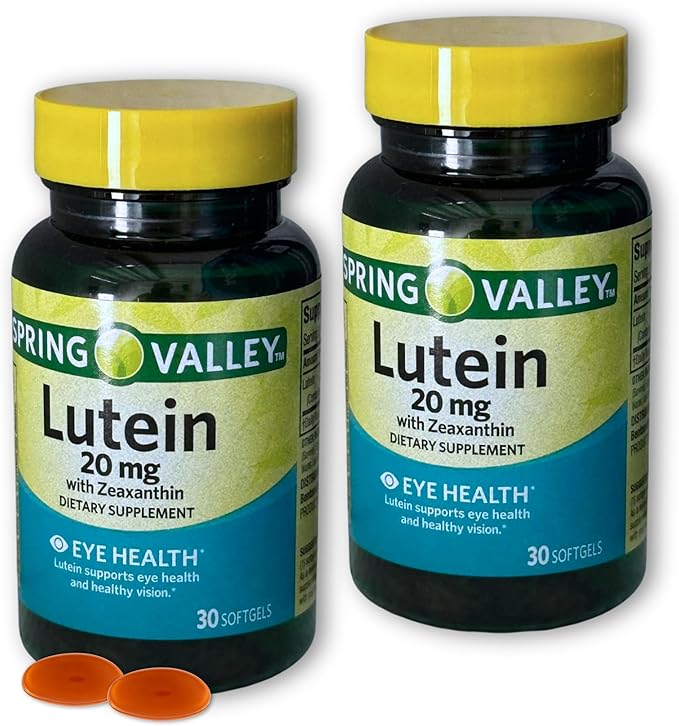 Lutein 20mg- with Zeaxanthin 30 softgels (Pack of 2) Boxed by Fusion Shop Store