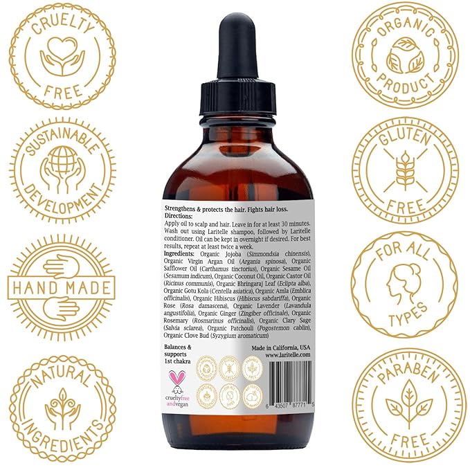 Laritelle 7 Chakras Gift Set | Organic Hair &amp Skin Care Ritual to Balance Support &amp Heal Body Mind &amp Spirit