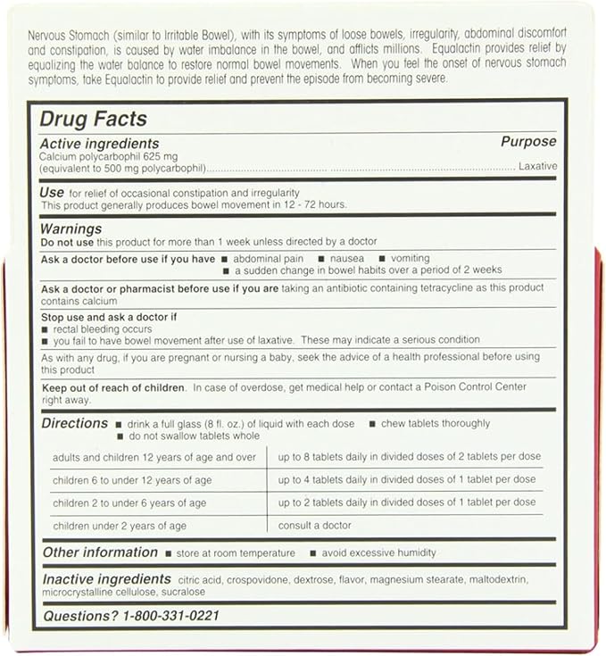 Equalactin Chewable Tablets 48 Tablets (Pack of 6)